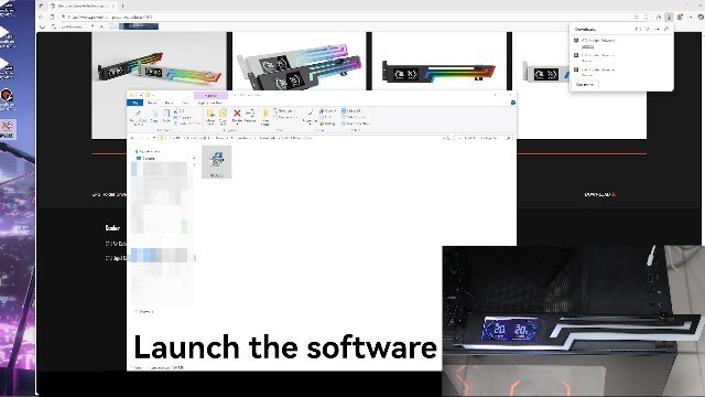 Adjustable ARGB GPU Support Bracket with Temp Display - Anti-Sag Graphics Card S