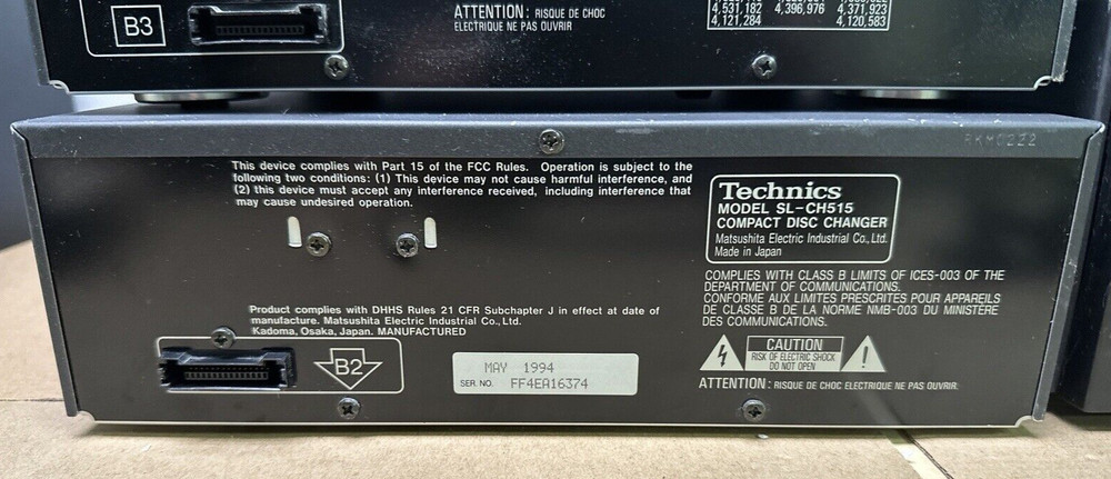Technics SE-CH505 Component System Tuner Amp CD Changer Works with issues READ