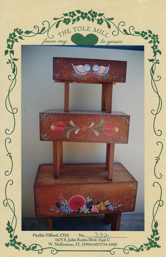 Three Steps to Folk Art Phyllis Tilford Decorative Painting Pattern Packet