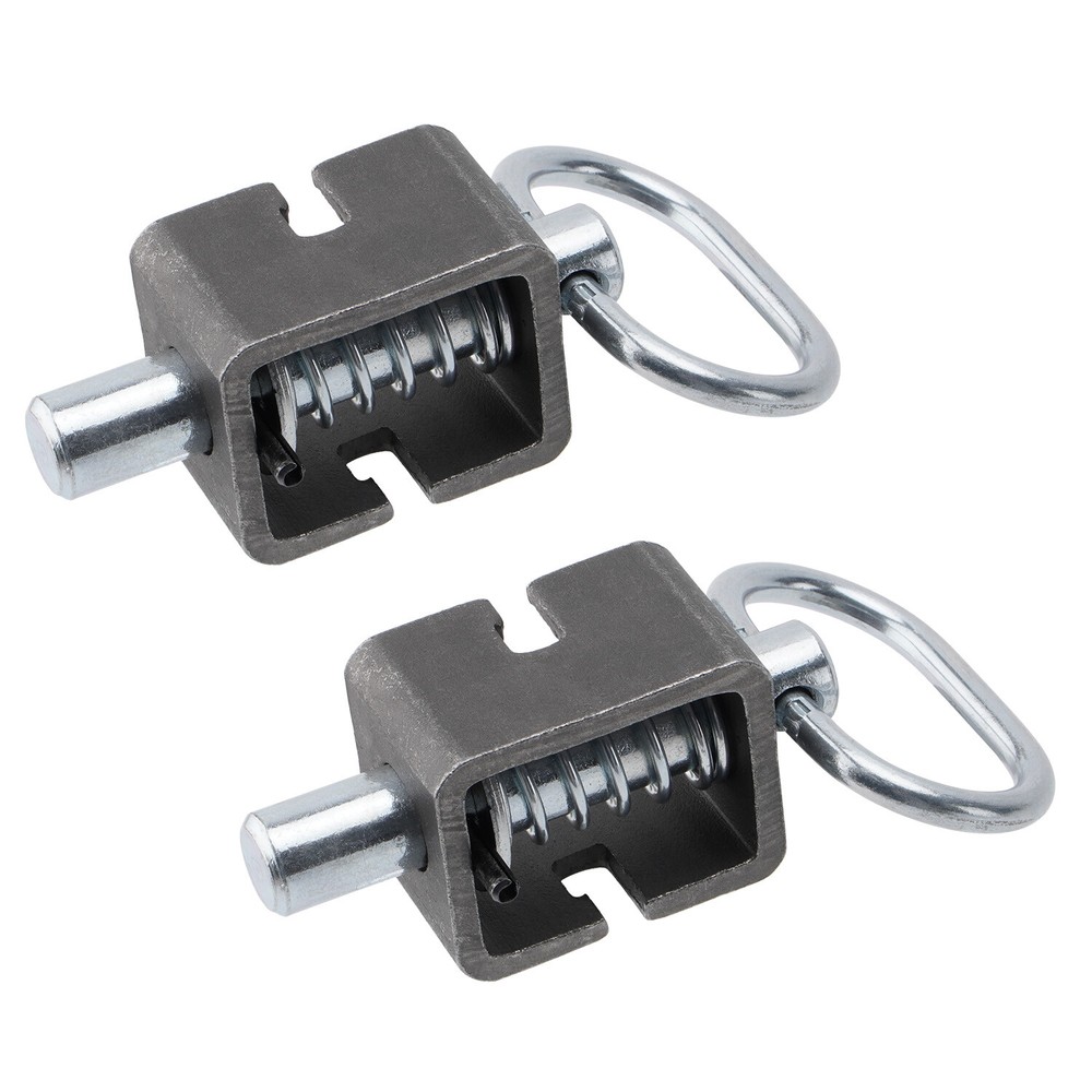 2PCS Weld-On Spring Pin Latch Lock Assembly for Utility Trailer Tail Gate Loaded