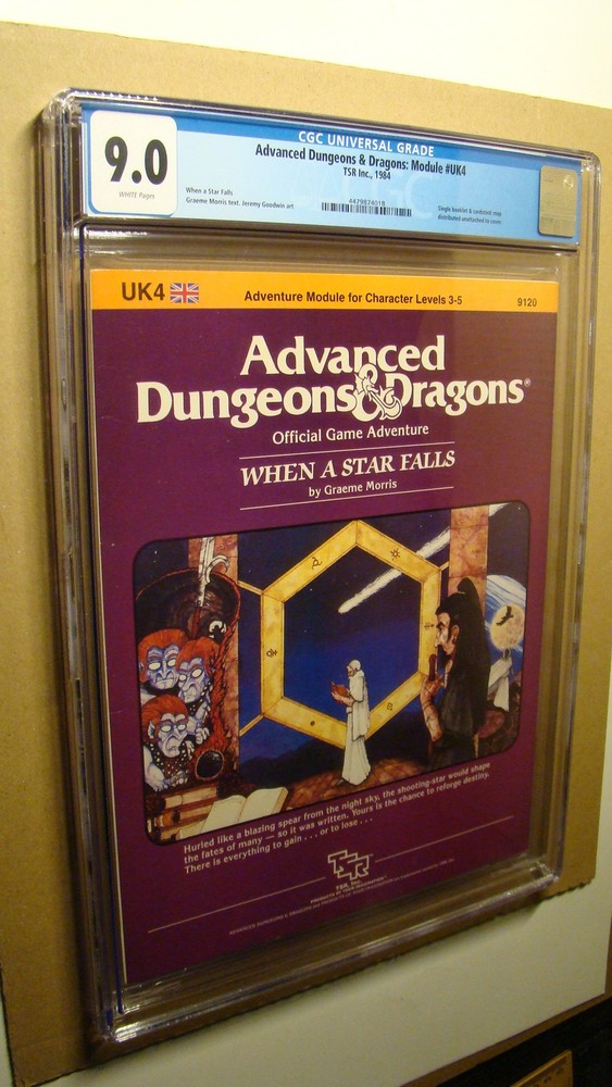 MODULE UK4 WHEN A STAR FALLS *CGC 9.0 WHITE* DUNGEONS DRAGONS