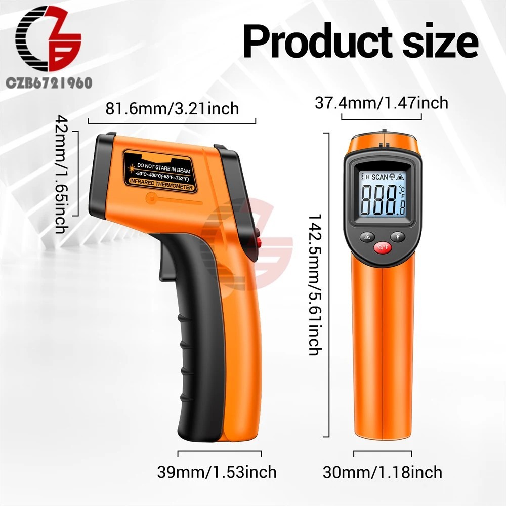 LCD Digital Non-contact Laser IR Infrared Thermometer Temp Meter Temperature Gun