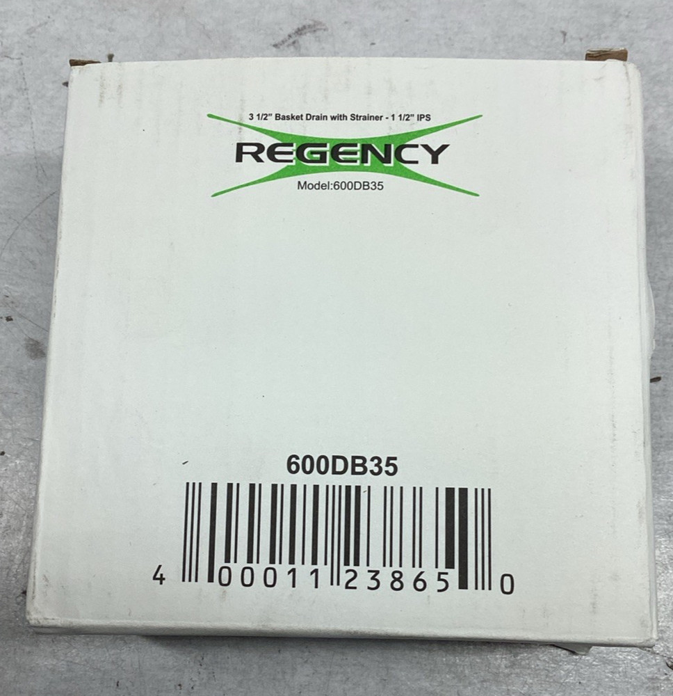2x REGENCY 600DB35 Kitchen Basket Drain w/Strainer 3.5"