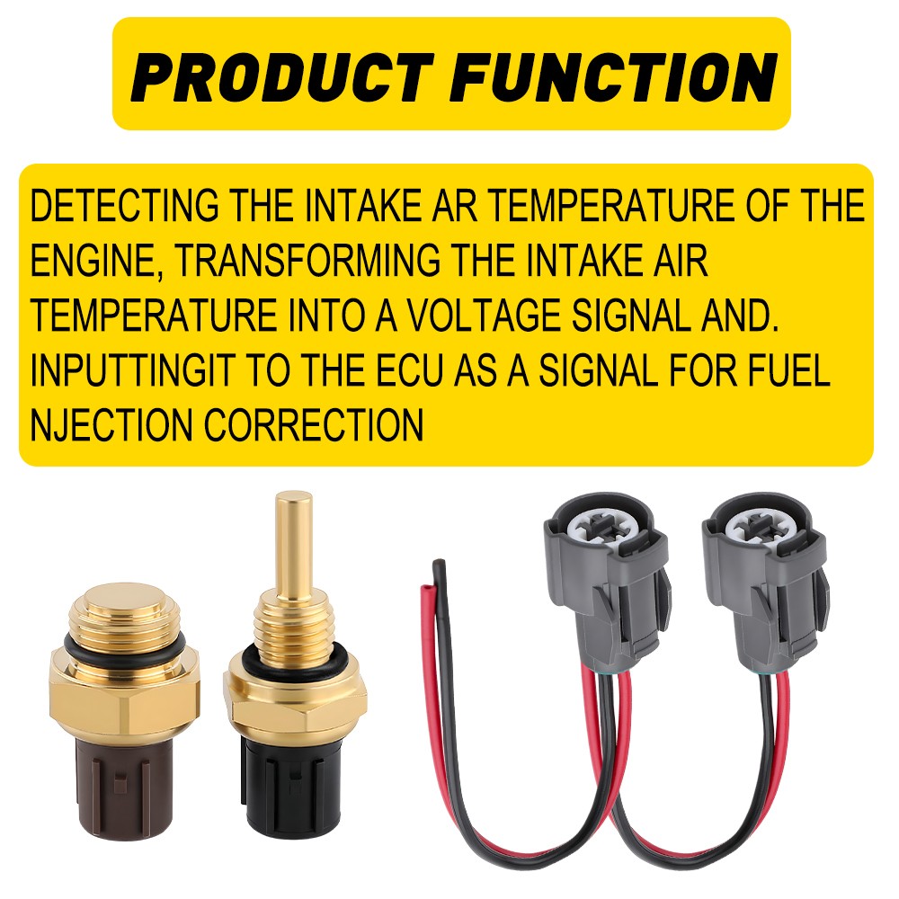 Cooling Fan Control Switch & Coolant Temperature Sensor with Wire Plug For Honda