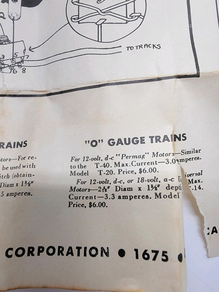 VINTAGE MODEL TRAIN SELENIUM RECTIFIER