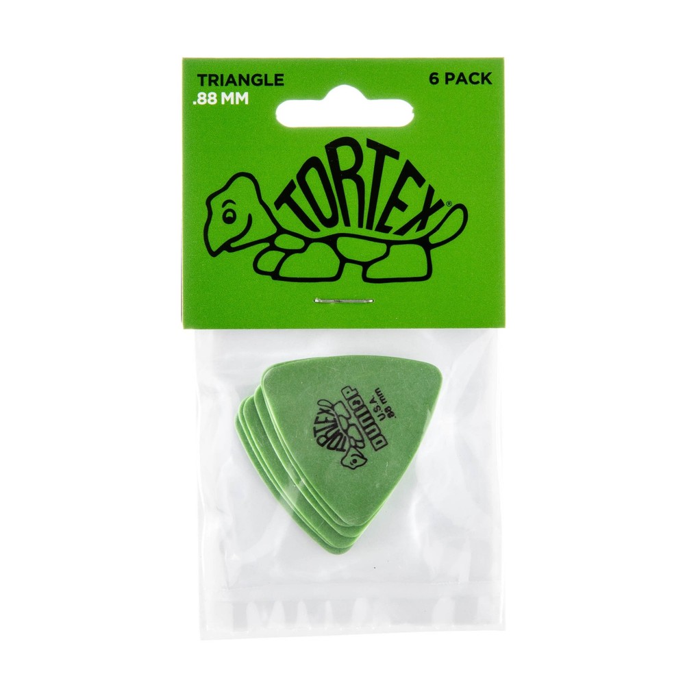 Tortex Triangle Pick .88MM 0.88mm, GREEN