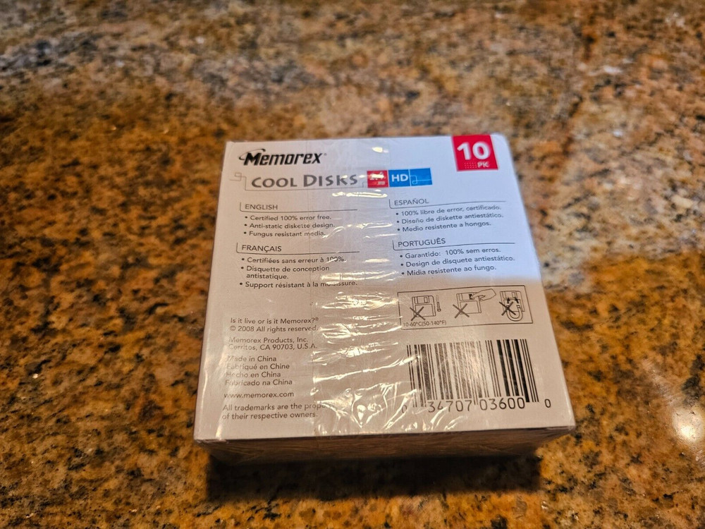 10 Pack Memorex 2HD 3.5" Computer Diskettes PC Format Cool Disks -New Sealed