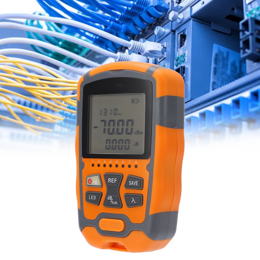 Mini Optical Power Meter Optical Fiber Cable Tester Multimeter With LED Light♡