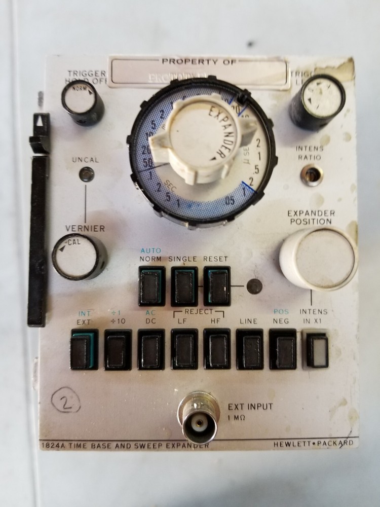 HP 1824A Time base and sweep expander prototype scope plugin