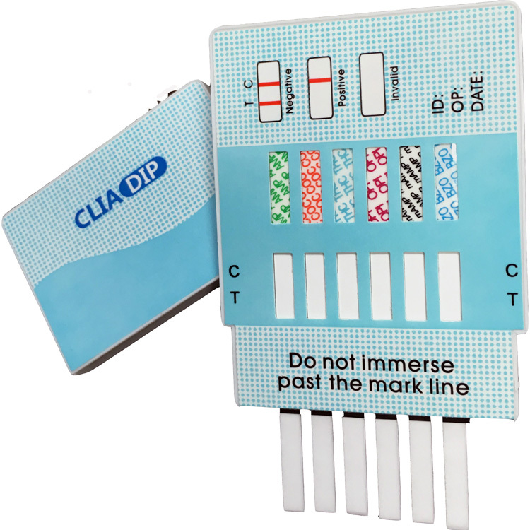 (100 pack) 6 Panel Urine Multi-Drug Test Dip Card