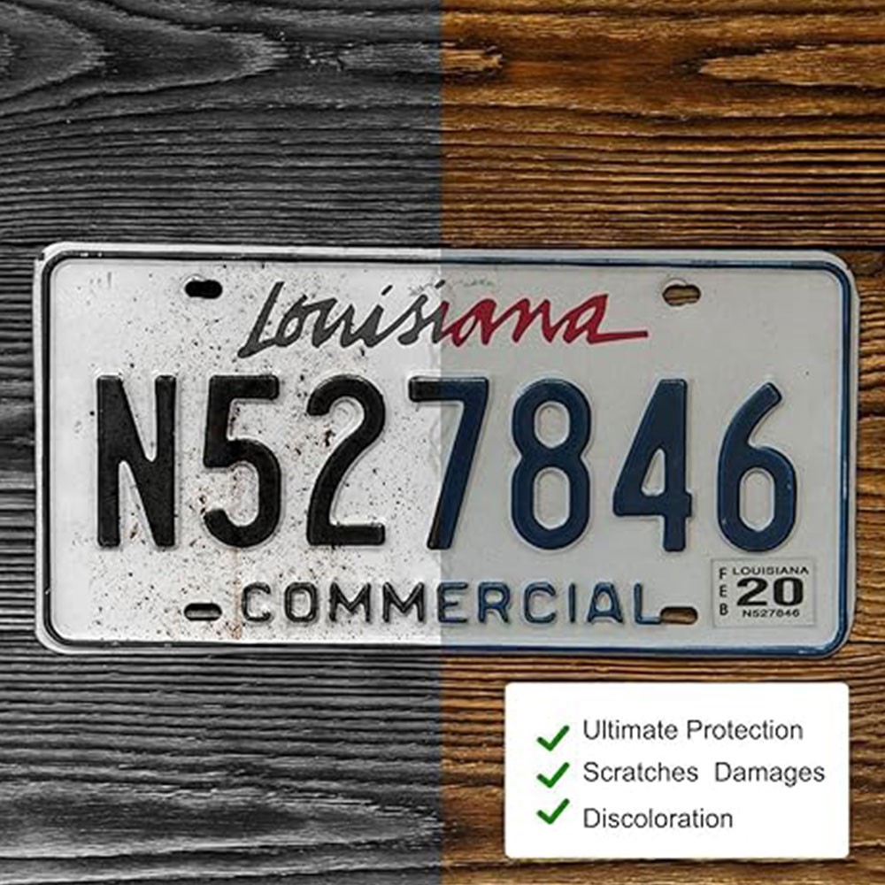 BLACK LICENSE NUMBER PLATE DECOR TRIM FLAT 2 PLASTIC TAG PROTECTOR FRONT REAR