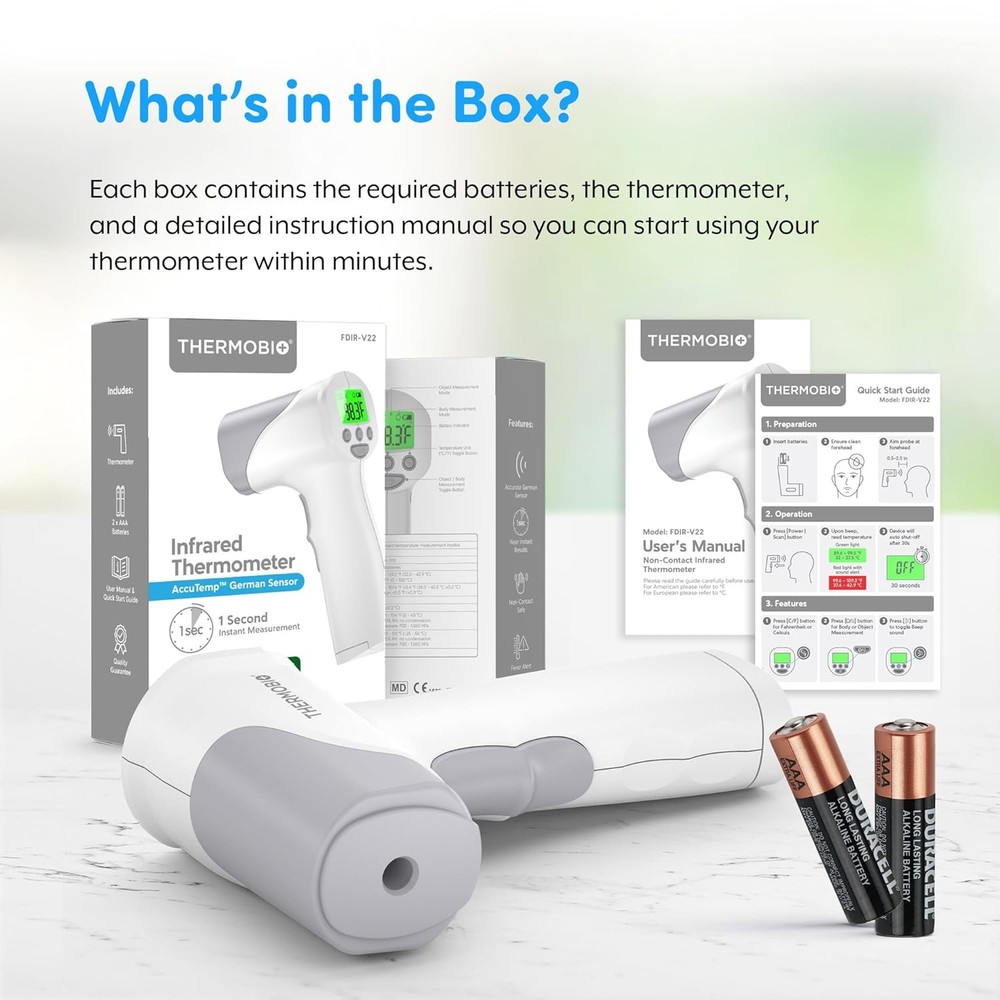 Touchless Infrared Forehead Thermometer Digital Thermometer Gun 1s