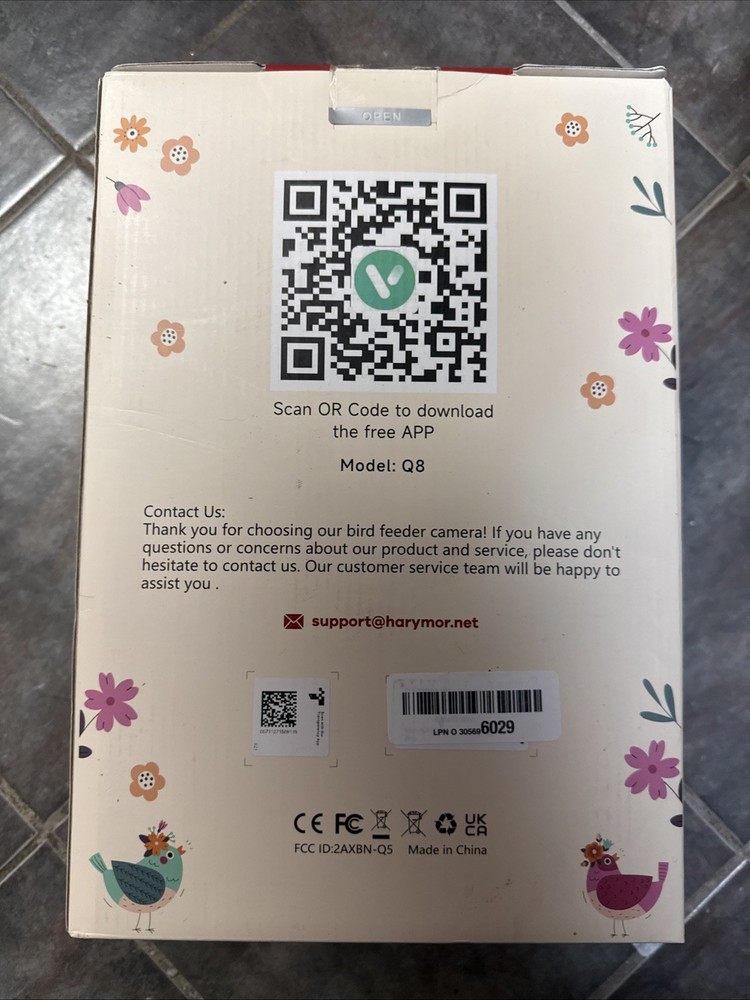 Smart Bird Feeder Camera Battery/Solar Powered (AI Bird Identification)