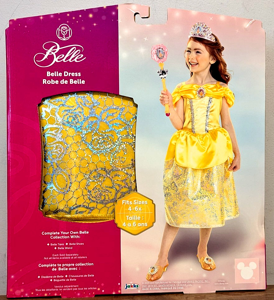 NEW! Disney Princess BELLE (Beauty and the Beast) Fantasy Dress, size 4-6x