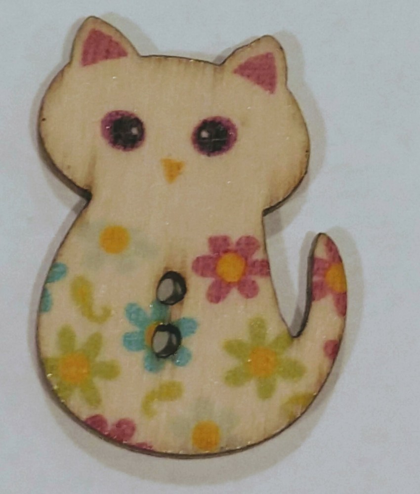 Handmade Needle Minder Keeper Cross Stitch Cat