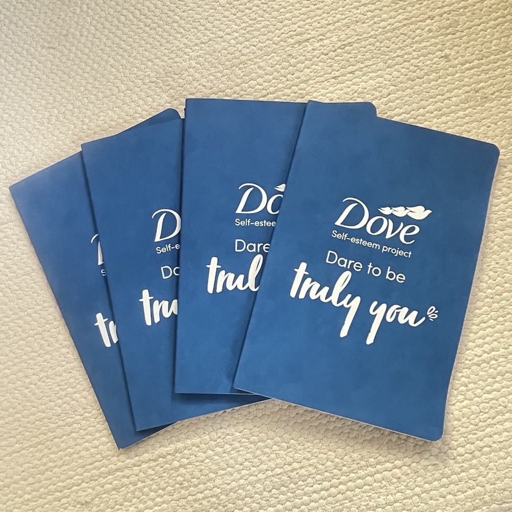 4 Dove Self-Esteem Project Journal Notebook Blue Cover