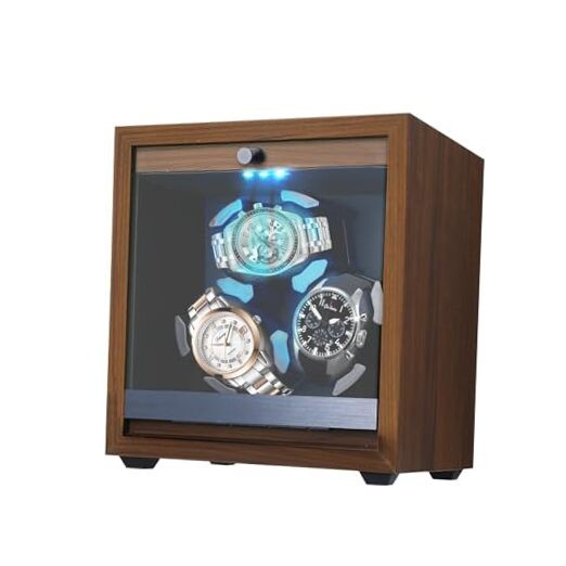 Watch Winder for Automatic Watches, 3 Automatic Rotating Watch Winder Box with