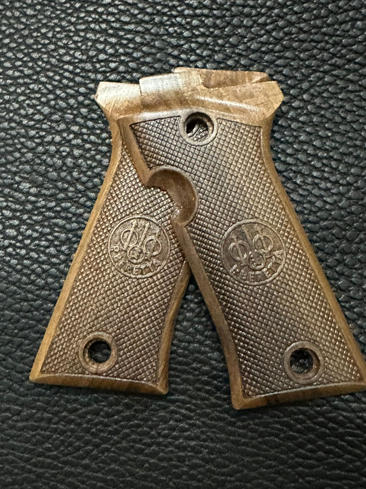 Beretta 80X Cheetah Grips - Premium Quality Turkish Walnut Wood - Checkered