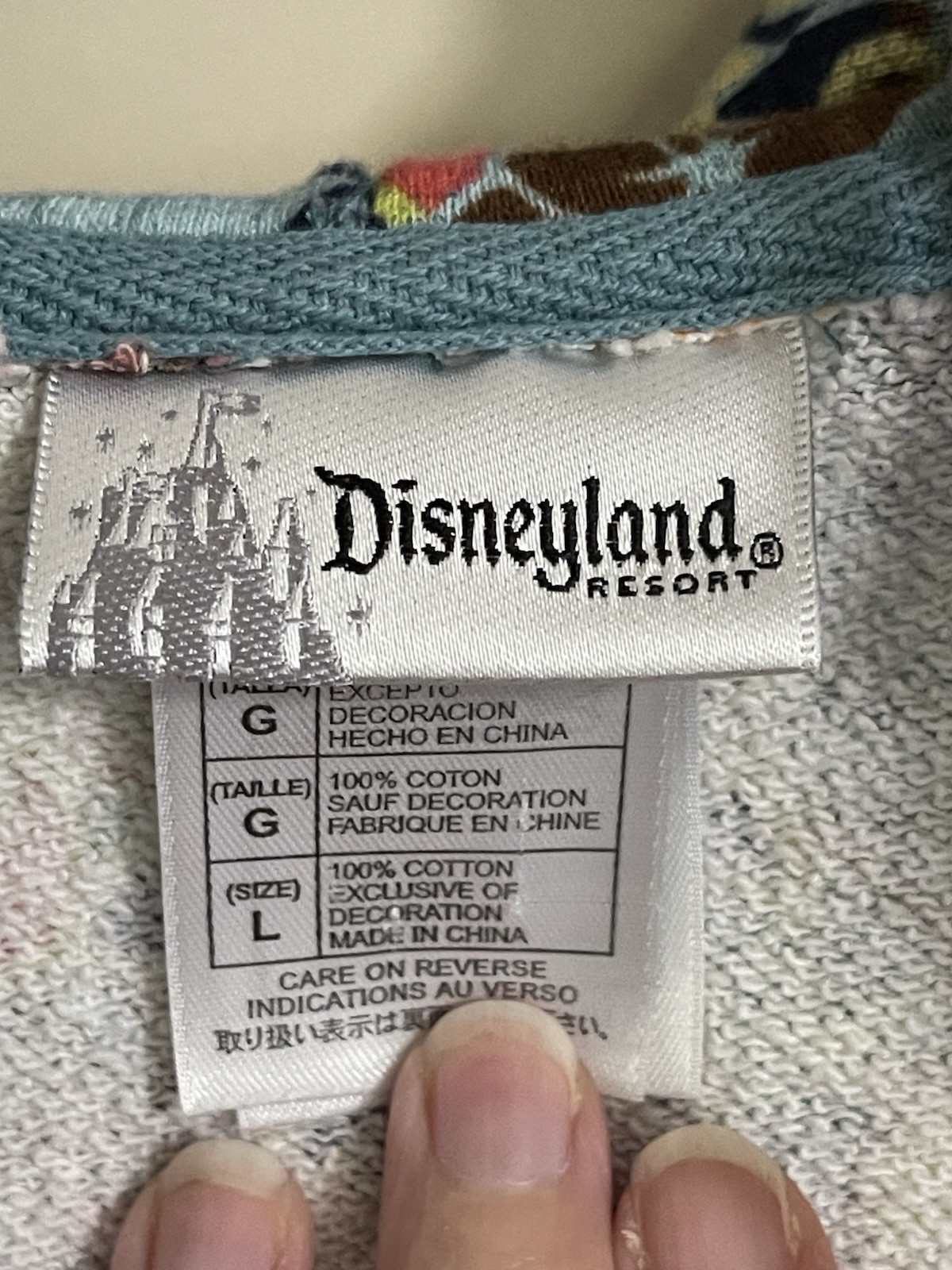 Disney Resort Mini Mouse Floral Women’s Jacket Full Zip Drawstring Hood Sz L