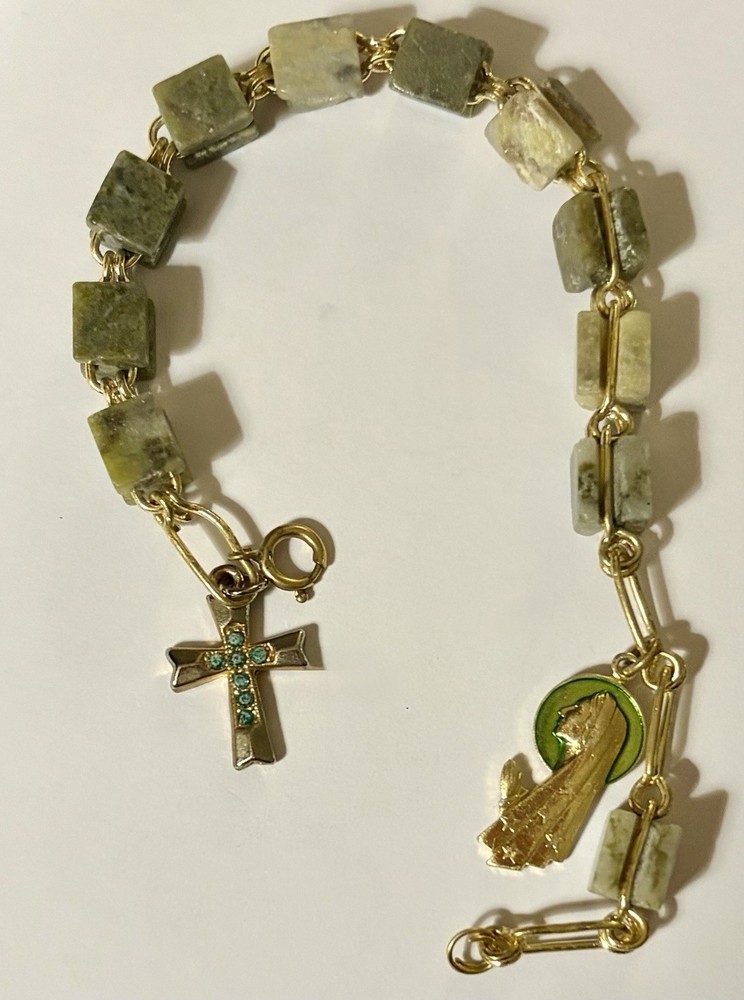 Connemara Marble w/ Mary & Cross Decade Rosary