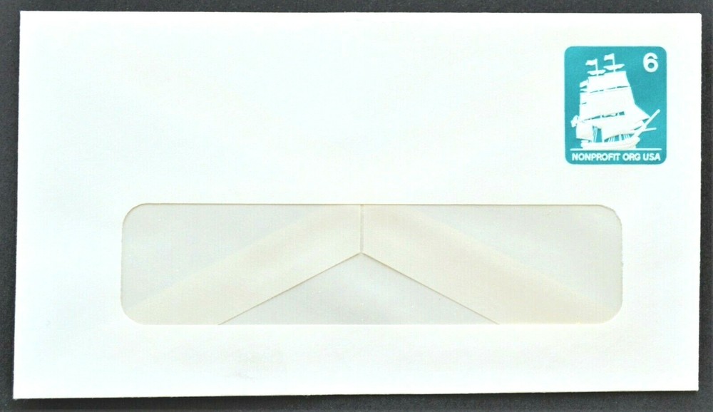1985 US Sc. #U609 stamped window envelope, 6 cent mint, very nice