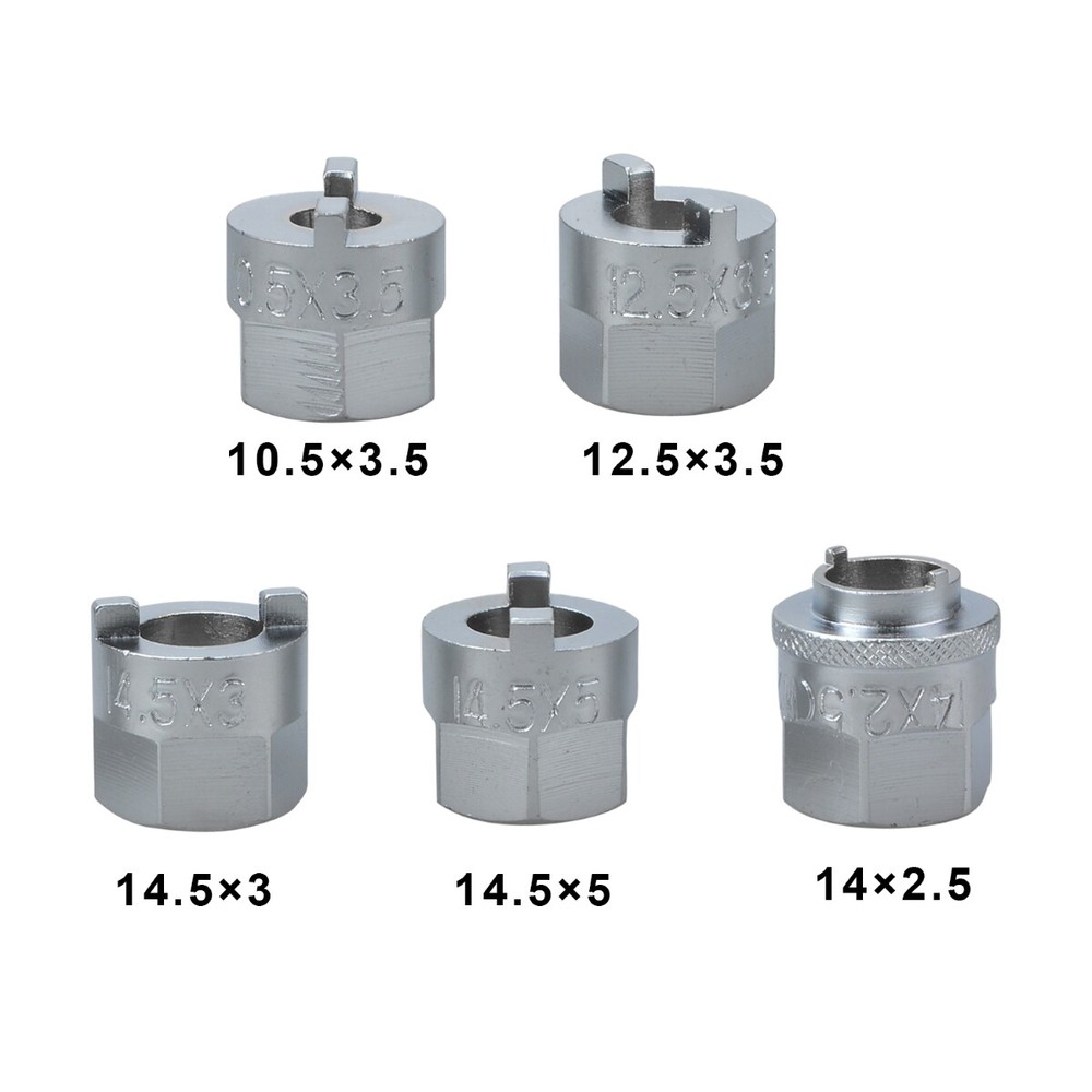 Socket Insert Tool Socket Set for Strut Slotted Nut Shock Absorber 5 Pieces