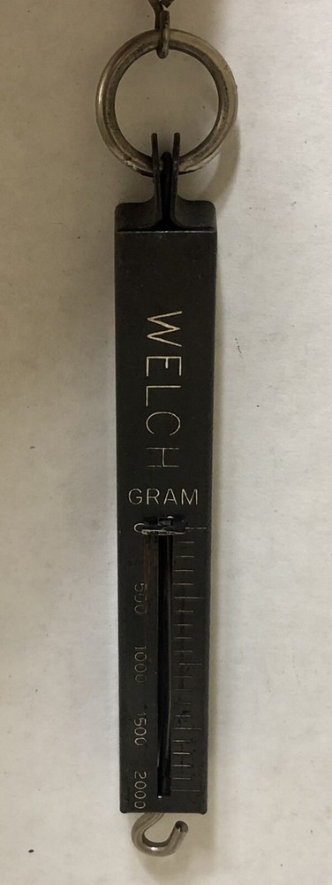 Vintage WELCH Hanging Spring Scale _ 0 to 2000 Grams