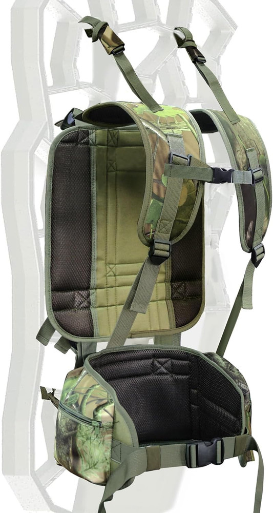 Lightweight Universal Tree Stand Carrier with Adjustable Straps and Padded Harne