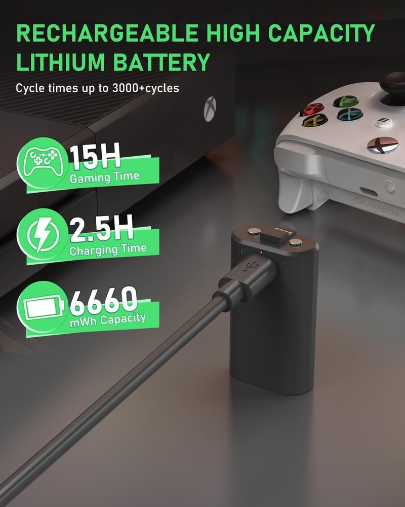 GKHERD Rechargeable Controller Battery Pack for Xbox One/Xbox Series X|S,...