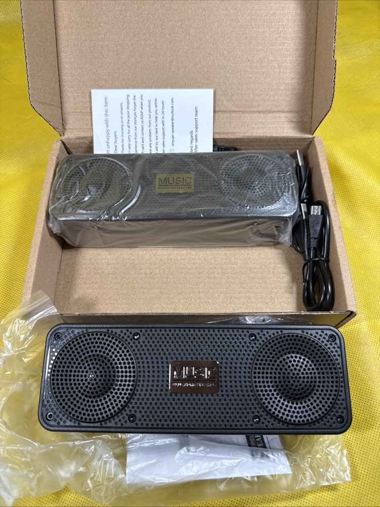 2Pack Bluetooth Speaker 3D Hi-Fi Bass Portable Wireless Bluetooth Speaker New I3