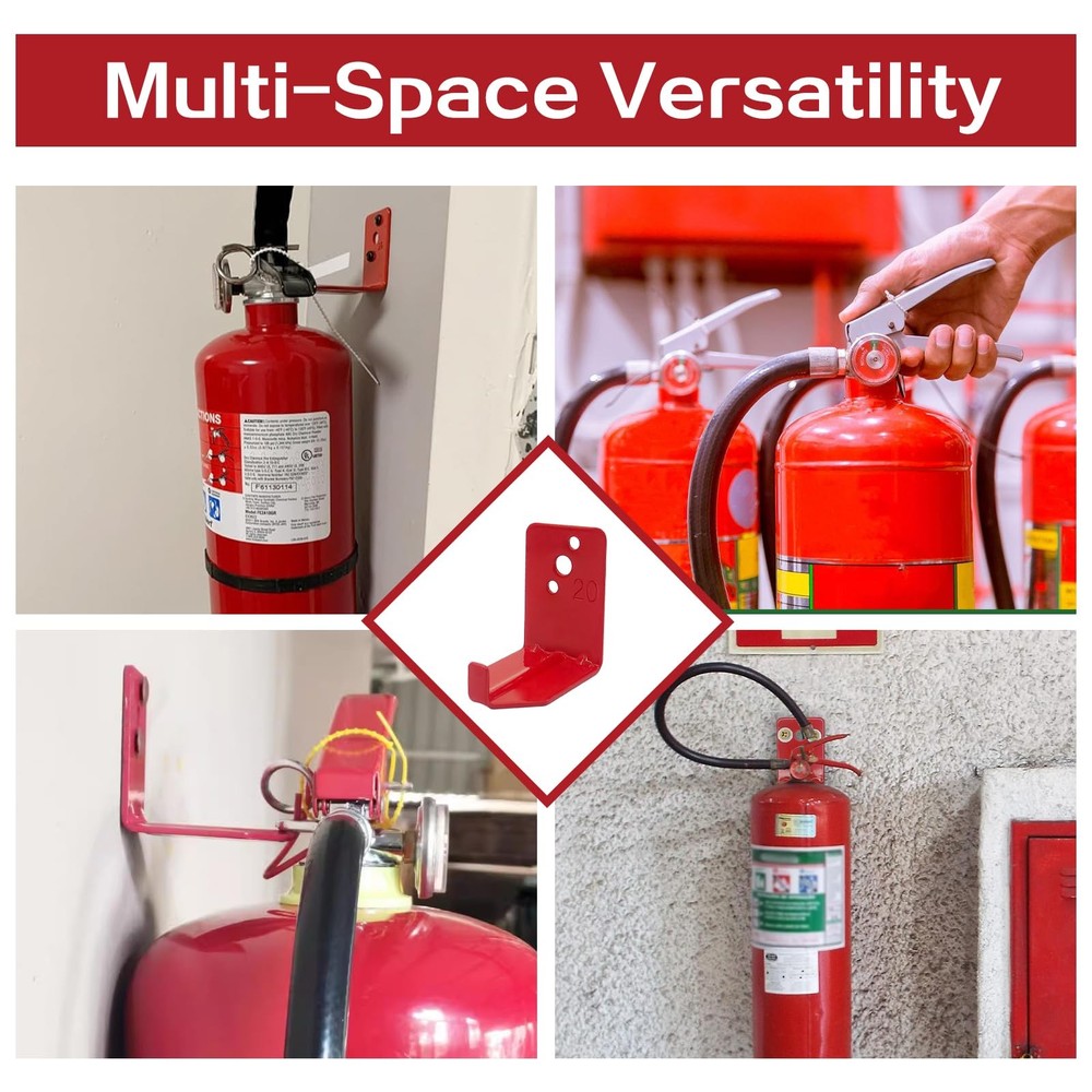 2 PCS Fire Extinguisher Mount Universal Bracket Wall Holder Fits 540 Lb