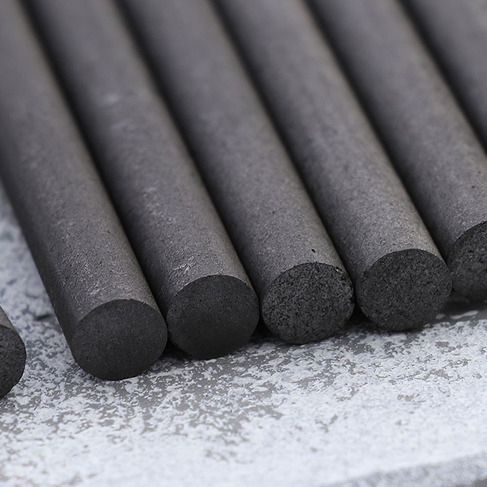 12Pcs Graphite Electrode Cylinder Rod Diameter for Melting Tasks