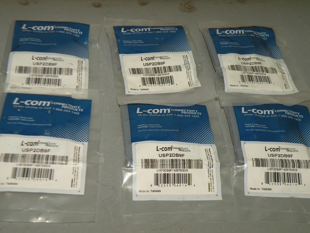 (1) L-COM USP2DB9F 2-PORT VIDEO PATCH CONNECTOR PANEL