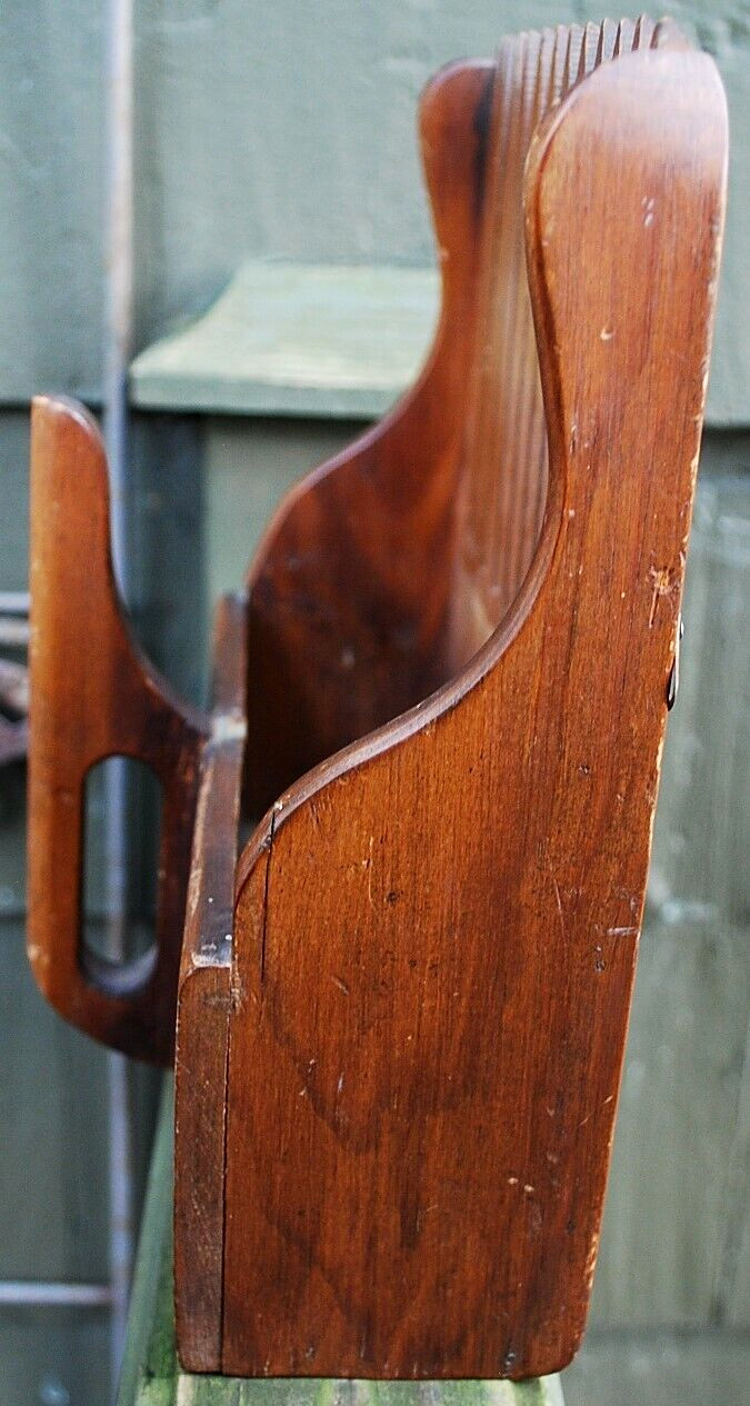 Antique Primitive HANDMADE WOOD CRANBERRY/BLUEBERRY HARVESTING SCOOP Rake Box VG