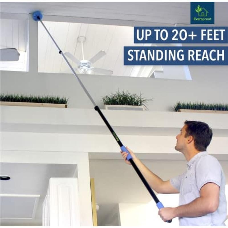 Cobweb Duster Extension Pole 5-12 Ft Lightweight Sturdy Spider Web Cleaner New
