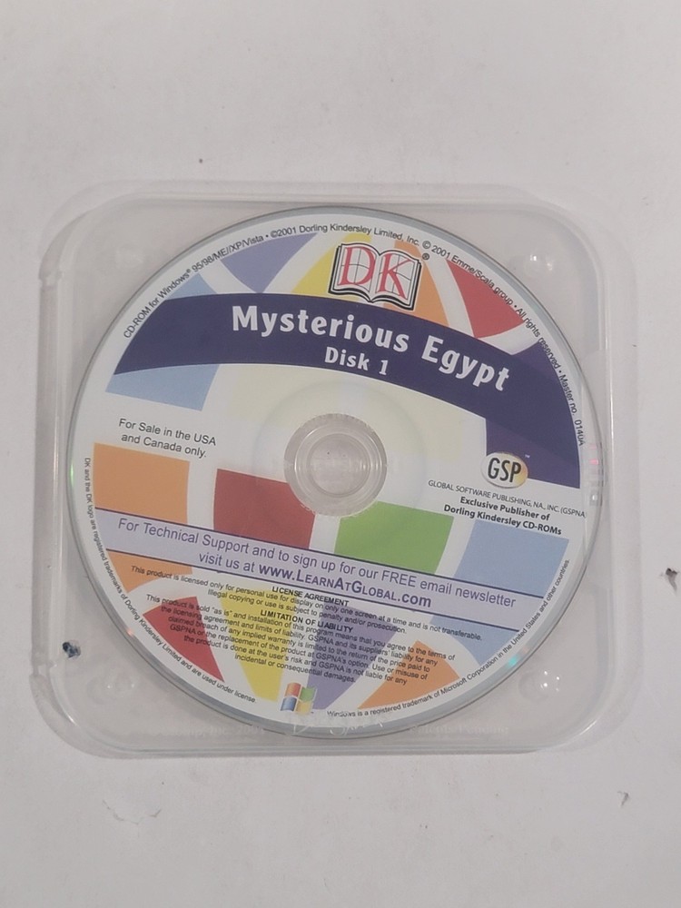 Mysterious Egypt PC CD-ROM Game Activity - Disc 1 Only