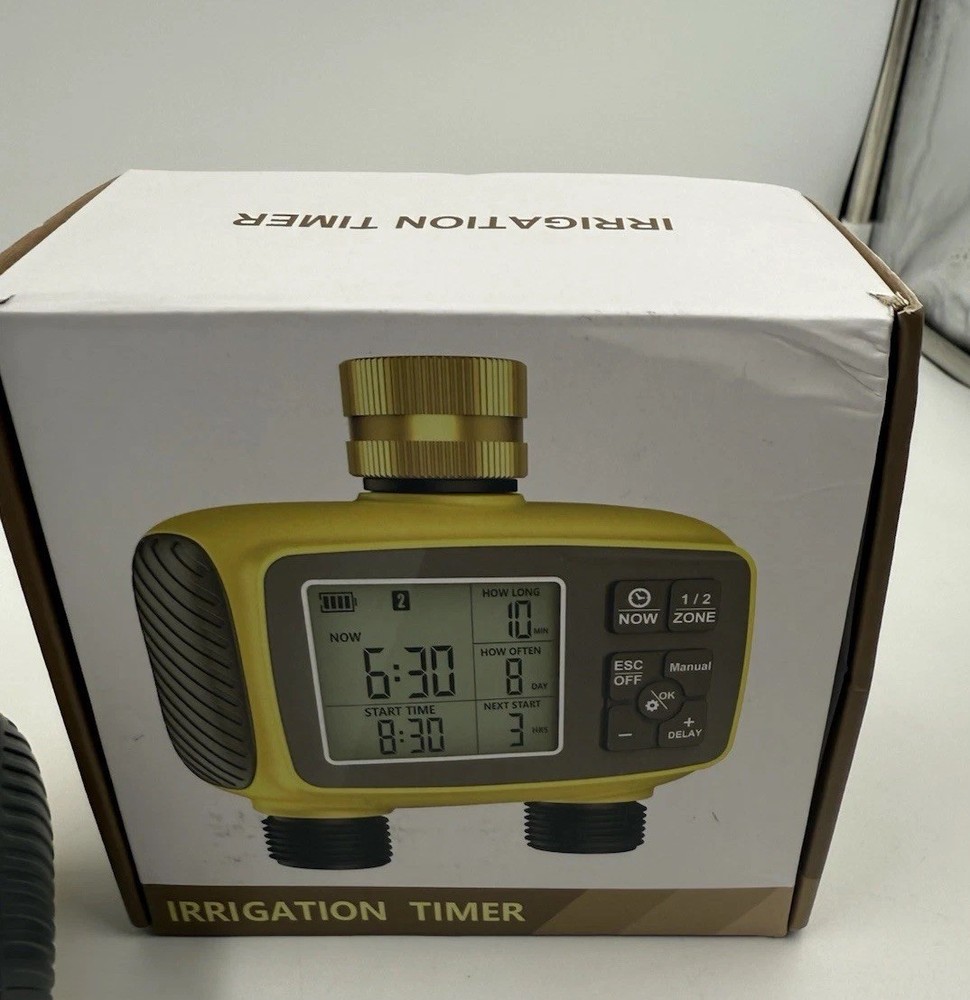 PREMIUM Programmable 2-Zone Smart Sprinkler Timer - Outdoor Automatic Irrigation