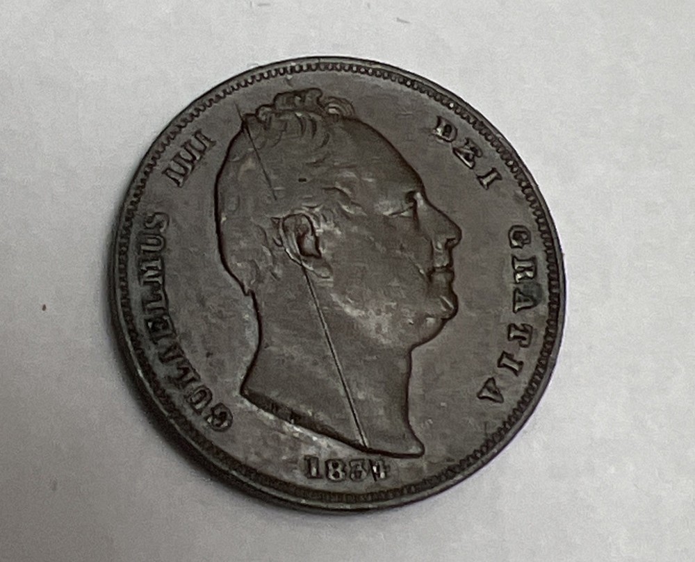 1834 King William IV Copper Farthing - Great Britain