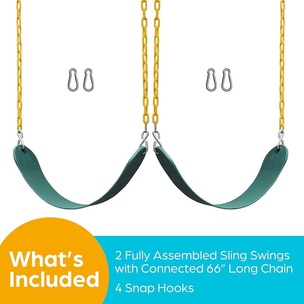 Transform Your Backyard with this Heavy Duty Swing Set Replacement Kit - Green
