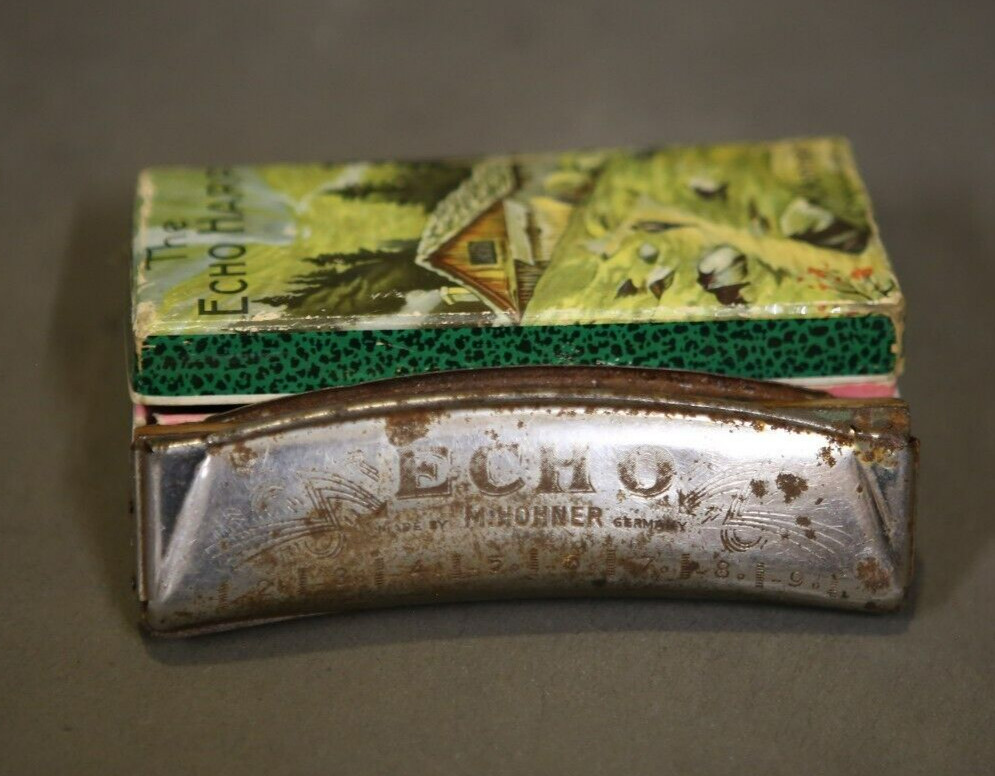 Vintage Harmonica M. Hohner The ECHO Harp Germany In Box