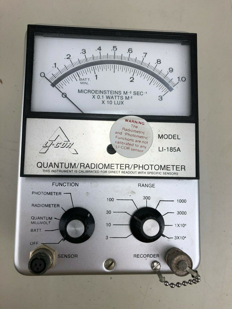 LI-COR LI-185A Quantum/Radiometer/Photometer light meter