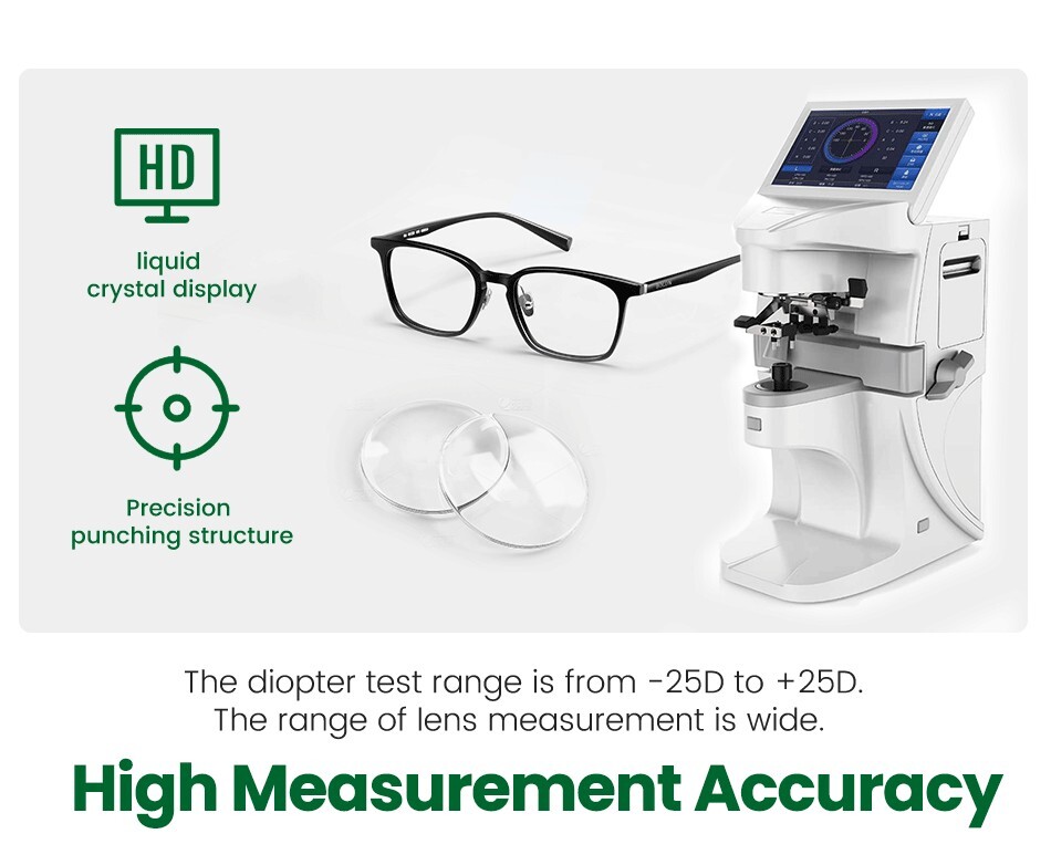 Multi-function Auto Lens Meter Touch Screen Uv Pd Printing Focimeter Lensometer