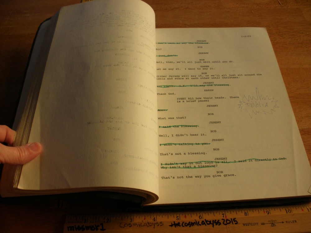 1970s James Duff Home Front ORiginal script with notes drawings