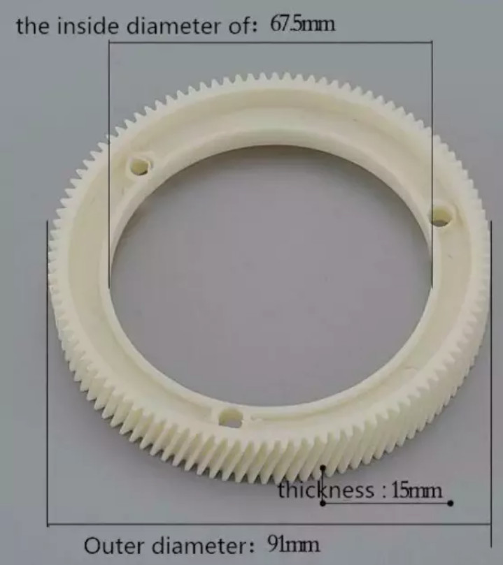 Milling Machine Power Feed Plastic Gear For Ton-E Import Replacement Part