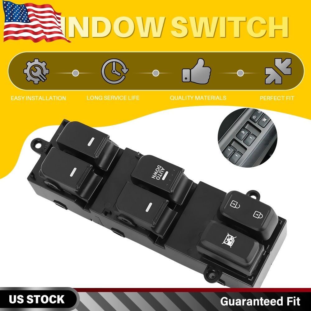 Car Front Left Driver Side Power Window Control Switch For 2011-2013 Kia Optima