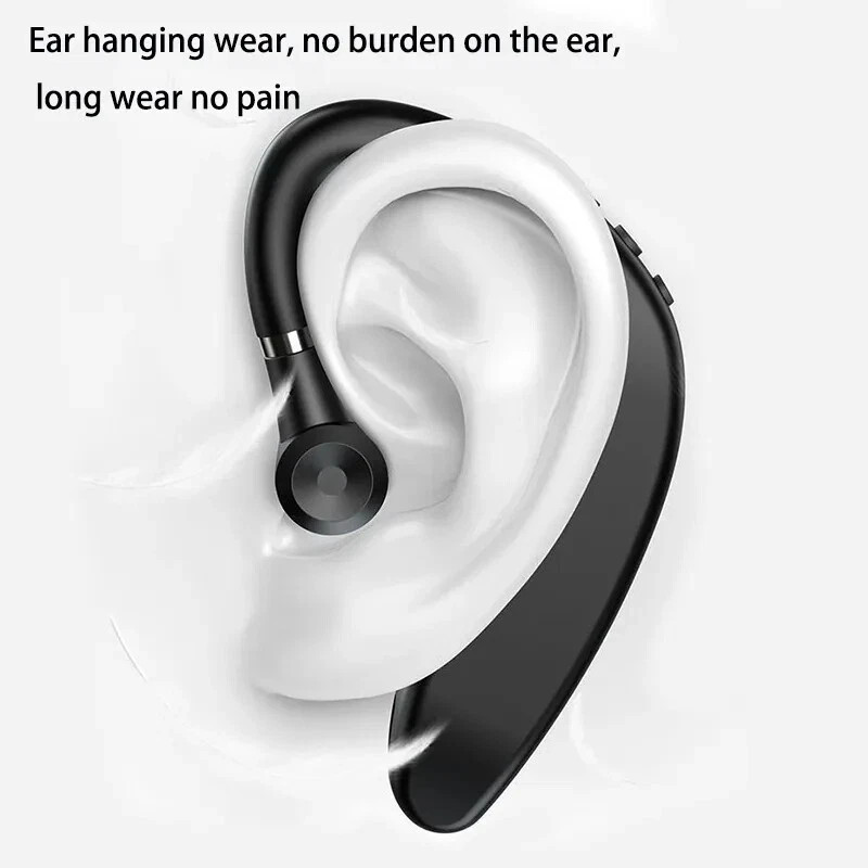 Bluetooth 5.2 Earpiece Wireless Headset Noise Cancelling Driving Trucker Earbuds