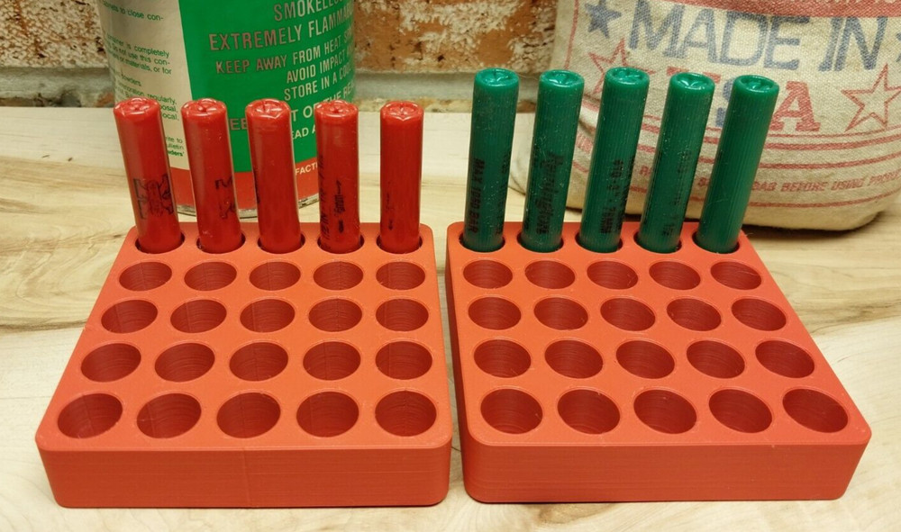 410 Gauge Shot Shell Reloading Tray/Block 25 Shells - 2 Pack - Red