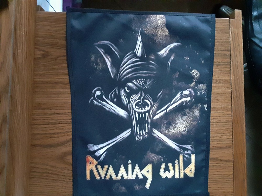 RUNNING WILD + LOGO # 2,SEW ON SUBLIMATED LARGE BACK PATCH