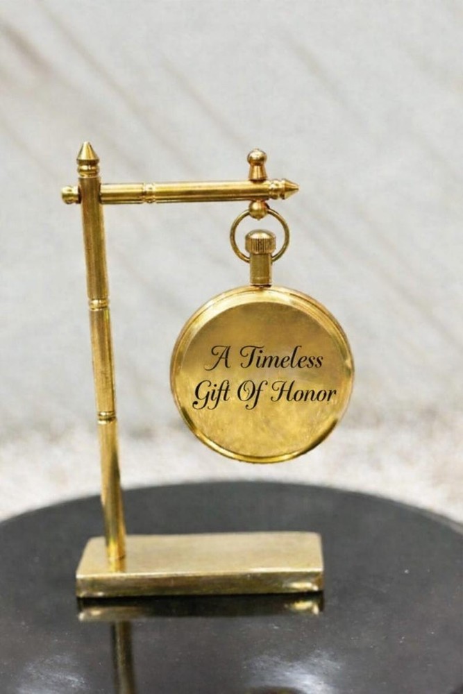 nautical Brass Hanging Table Clock Nautical World Map Anchor Dial décor gift