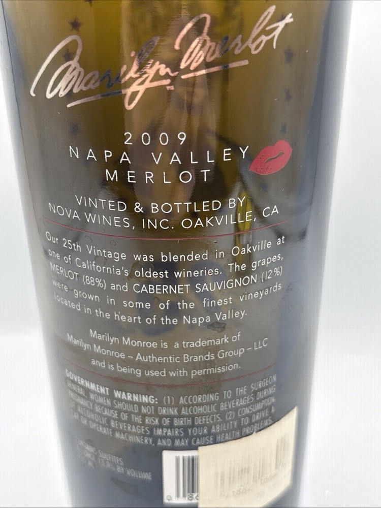 Vintage 2009 Marilyn Empty ￼Bottle Marilyn Monroe